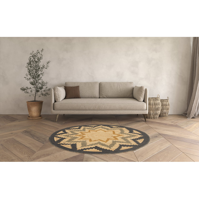 World Menagerie Weatherspoon Hand Braided Beige Round Rug Wayfair.co.uk